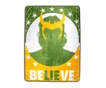 Marvel Studios Loki "believe" Fleece Throw Blanket 45 X 60 Inches. Fixed Price $29.99.