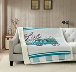Virah Bella - Flower Truck Quilted Sherpa Throw 50"X60". Fixed Price $39.95.