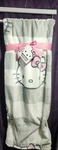New Hello Kitty Plush Throw Blanket Pink Bow Gray & White Gingham Check 50"X70". Fixed Price $35.00.