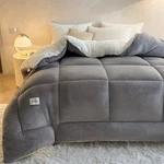 Heavy Duty Sherpa Fleece Comforter Quilted Warm Bedding Blanket. Fixed Price $43.69.