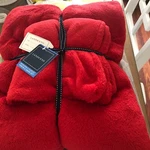 Lands' End Heavenly Fleece Throw Sham Set - Rich Red New. Fixed Price $38.99.