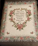 Throw Blanket By Collections Etc Better Sister Poem Cotton Polyester Blend 47X56. Fixed Price $23.99.