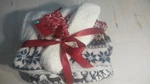 Ardour Soft Sherpa Throw Gift Set 50 X 60" Bonus Socks Snowflake And Reindeer. Fixed Price $15.99.