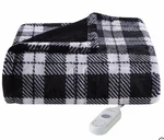 Cuddl Duds Plush Heated Throw Blanket Black White Buffalo Check. Fixed Price $45.00.