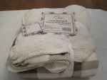 Cozy Sherpa & Fleece Plaid Blanket Velvet Soft Feel 50" X 60"--NEW. Fixed Price $19.99.