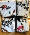 Vera Bradley Deer Cozy Life Throw Blanket Merry Mischief Cool Blue New Nwt Rare. Fixed Price $80.32.