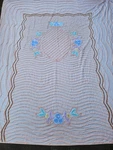 Vtg Pink Flower Chenille Blanket Bedspread Mcm Grandmacore Cottagecore 92"X 105". Fixed Price $78.99.