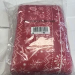 Victorias Secret Plush Fleece Sherpa Throw Blanket Red Holiday Print New Cozy. Fixed Price $29.99.