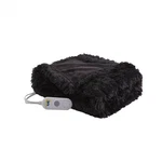 Serta 50"X60" Leena Shaggy Faux Fur Electric Heated Throw Blanket Black. Fixed Price $38.99.