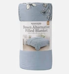 Berkshire Down Alternative Filled Blanket Reverse To Solid Queensize 98 X 92 Inc. Fixed Price $39.00.
