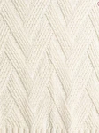 Nicole Miller Artelier Cable Knit Throw Cream Crochet Heirloom Quality 50X70 New. Fixed Price $48.00.