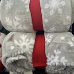 Holiday Time Super Soft Plush Throw Christmas White Snowflakes Blanket 50 X60. Fixed Price $6.00.