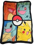 Pok Mon Northwest Company Throw Blanket Pikachu Charmander Squirtle Bulbasaur. Fixed Price $15.00.