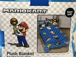 Super Mario Kart Plush Throw Blanket 62" X 90" Soft Mushroom Star Flower. Fixed Price $15.74.