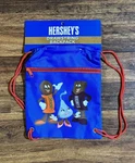 New Hersheys Draw String Bag Reeses Kisses Bar Zipper Pocket. Fixed Price $16.00.