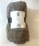 Throw Blanket Tamish Signature By Ashley, Taupe 50X60 Knit Accent With Fringe. Fixed Price $48.00.