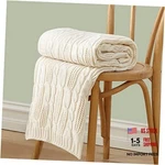 Aormenzy Cable Knit Throw Blankets X Inches, Soft 30" 40" Cream White. Fixed Price $29.57.