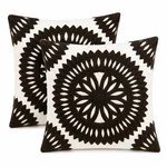 Pottery Barn Pillow Covers 18X18 Medallion Embroidered Cutwork Sunburst Mandala. Fixed Price $59.88.
