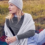 Calypso St. Barth Cushy Cashmere Blanket Scarf In Grey. Fixed Price $75.00.