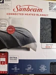 Sunbeam Lofttec Wi-fi Connected Heated Blanket W/ 10 Settings, Queen, Gray. Fixed Price $278.99.