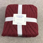 Charter Club Sweater Knit Throw Blanket 50X60 Red Cable Soft Cozy New Tags. Fixed Price $36.09.
