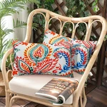 Merrycolor Set Of 2 Outdoor Throw Pillow Covers Colorful Decorative Waterproo.... Fixed Price $23.84.