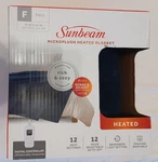 New Sunbeam Electric Heated Blankets Microplush 12 Settings Full 84" X 72". Fixed Price $45.99.