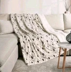 Life Comfort Ultimate Faux Fur Luxurious Reversing To Plush Throw 60"X 70" Cream. Fixed Price $38.90.