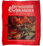 Bioworld Dungeons Dragons Dnd D&d Cover Art Print 48X60 Throw Blanket Nib. Fixed Price $29.50.
