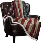 Us Flag Sherpa Fleece Blanket, Super Thick And 50 X 60 Inches American. Fixed Price $61.99.