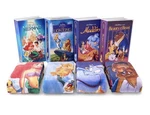 New Disney Classic Vhs Boxed Silk Touch Throw 50" 70" Full Set Of 4 Blankets. Fixed Price $179.95.