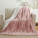 Tache 63X90 Luxury Faux Fur Light Blush Dusty Rose Gold Pink Super Soft Warm .... Fixed Price $59.46.