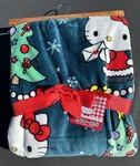 Hello Kitty Christmas Blanket 60X70 Throw Blue Teal Ships Fast- New. Fixed Price $36.00.