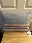 Nwt Ralph Lauren Hither Pink Blue Stripe Decorative Throw Pillow $215. Fixed Price $112.79.