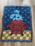 Vtg 1999 Nickelodeon Blues Clues Woven Tapestry Throw Blanket Kids Rare 55X44IN. Fixed Price $109.99.