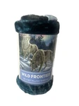 Frontier Wilderness Wolf Pack Plush Throw 50X60 Soft, Warm Durable. Fixed Price $14.79.