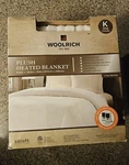 Woolrich Plush Heated Blanket W/2 Controllers 20 Settings King 100X90 Cream. Fixed Price $139.95.
