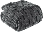 Exclusivo Mezcla Fleece Throw Blanket For (50X60), Dark Grey. Fixed Price $32.99.