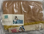 Martex Luxor Vintage Blanket Twin Double Brown With Gold Trim Made Usa. Fixed Price $21.99.