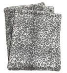 Saranoni Leopard Print Gray White Faux Fur Baby Blanket 30X40. Fixed Price $27.99.