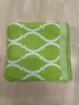 Pier 1 Imports Throw Blanket 50X60 Green White Geometric Acrylic Soft Knit. Fixed Price $24.99.
