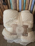 White Ulta Beauty Limited Edition Cream Color Plush Throw Blanket 50"X60". Fixed Price $19.95.