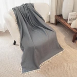100% Pure Linen With Fringe, 49.6" X 59.8" - Blankets Lightweig.... Fixed Price $79.19.