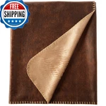 Terry Town Rustic Ranch Throw W/bonded Mink Brown, 50" X 60" DP1718-BROWN-1. Fixed Price $55.99.