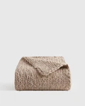 Nwot Quince Chunky Wool Hand Knit Throw Blanket 50"X60" Neutral. Fixed Price $79.99.
