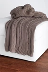 50X60 Rizzy Home Ivory Solid Rows Striped Throw Blanket TH0156 - Aprx 50" 60". Fixed Price $110.00.