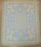 Vtg Blue Bird Knitwear Baby Blanket 46X38" Reversible Acrylic Made In Japan. Fixed Price $22.49.