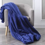 Blanquil Quilted Weighted Blanket With Removable Cover Cobalt Blue. Fixed Price $150.00.