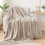 Exclusivo Mezcla Plush Fuzzy Fleece Throw Blanket Extra 50X70 In, Camel. Fixed Price $25.07.