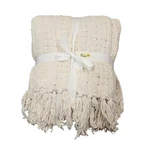 J&m Home Fashions Luxury Chenille Throw With Tassels Thick Loose Knit Cream. Fixed Price $29.99.